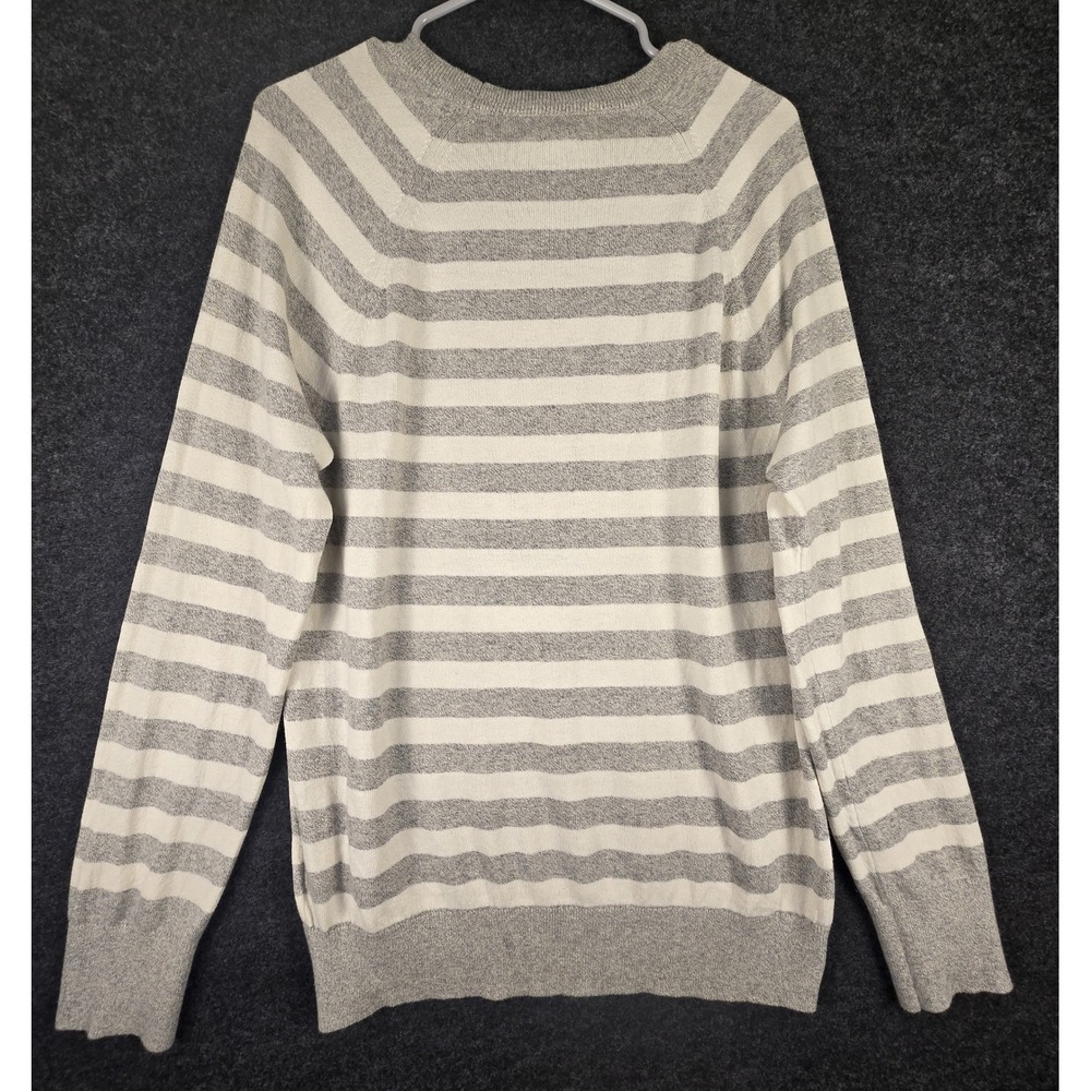 Banana Republic Mens Cotton Cashmere Striped Crewneck Sweater Size M - Picture 4 of 10
